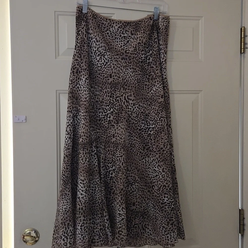Vintage leopard-print sheer maxi skirt - Picture 2 of 5